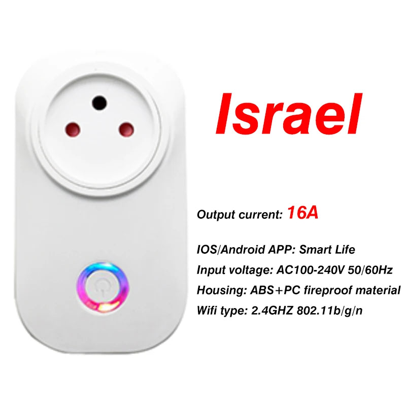 EU Smart Plug WiFi Socket power energy meter 10A/16A Power Monitor Wattmeter Timing Function watt meter Tuya SmartLife APP