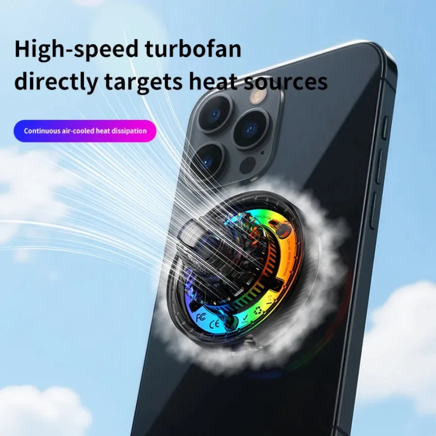 Qi2 Car 25W Magnetic Wireless Charger RGB Light Air Cooling Phone Holder For Magsafe iPhone 17 16 15 14 13 12 Pro Fast Charging