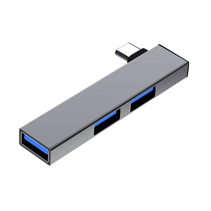USB Hub, 3-Port Aluminum USB Hub with USB 2.0 Port and USB 3.0 Port, USB Splitter, USB Extender for Laptop, PC, Flash Drive, HDD