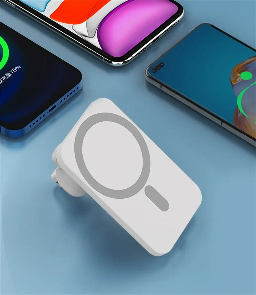 Car Phone Holder Stand Mount 30W Magnetic Car Wireless