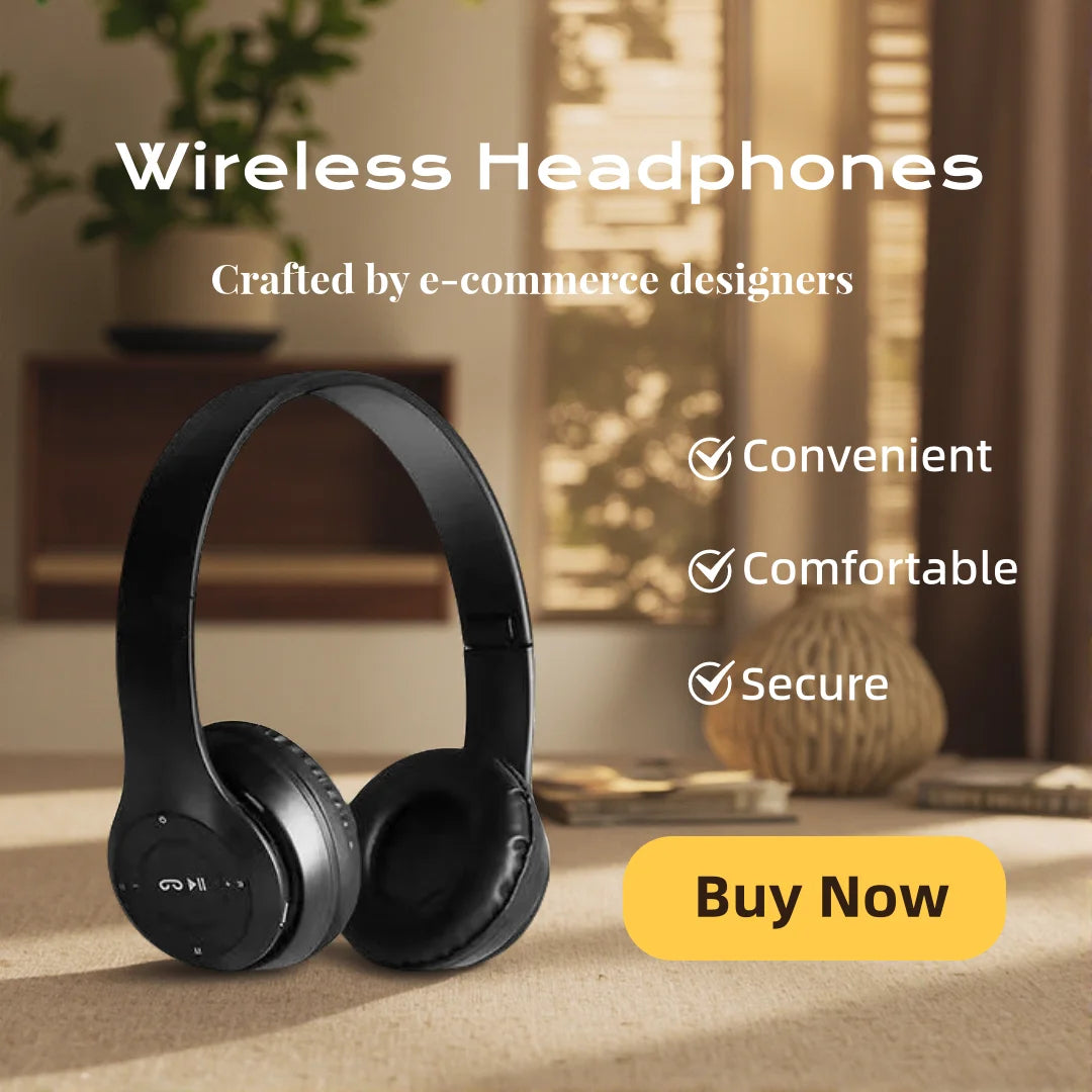Hifi Sound Bluetooth Headphones Wireless Over-Ear Headsets