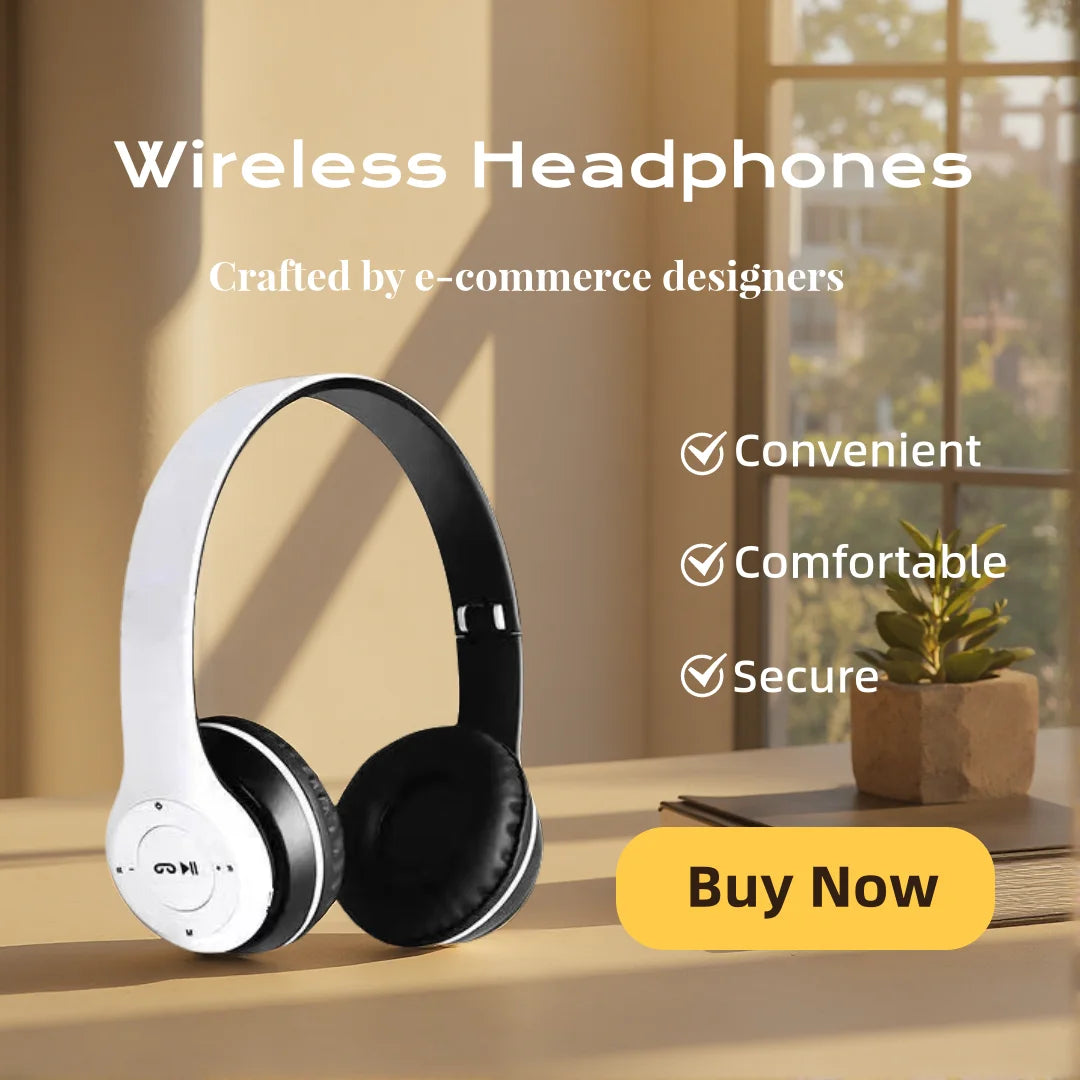 Hifi Sound Bluetooth Headphones Wireless Over-Ear Headsets