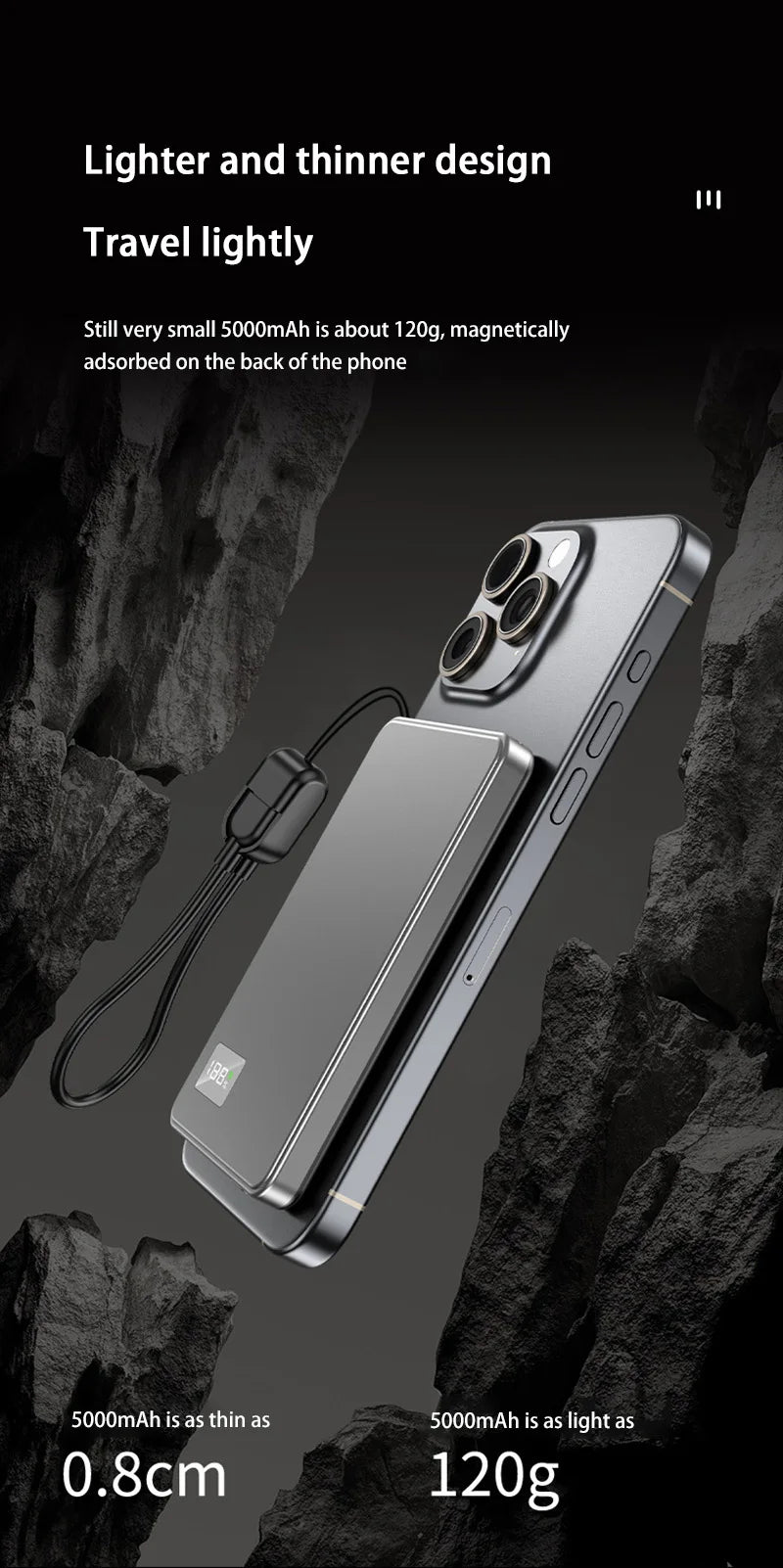 500000mAh Magnetic Wireless Power Bank 3in1 PowerBank