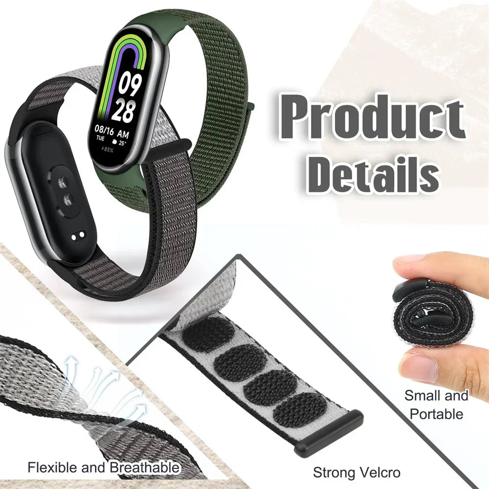 Nylon Loop Sports Strap for Xiaomi Mi Band