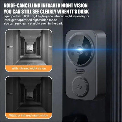 Smart Video Doorbell Camera Wireless, 1080P HD with Night Vision, 2.4G WiFi, Motion Detection, 2-Way Audio, and Cloud Service