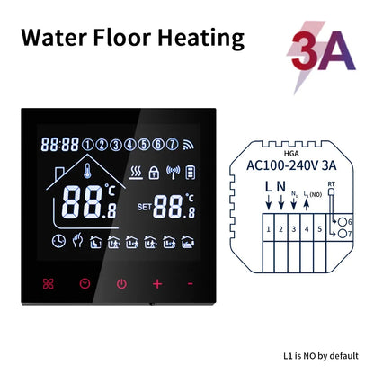 WiFi Smart Thermostat Temperature Controller Tuya Smart Life For Floor Heating Electric/Water Gas Boiler Works With Alexa Alice