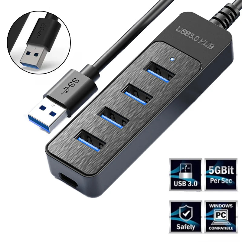 USB 3.0 HUB 4 Port Multi USB 3.0 Splitter Hub