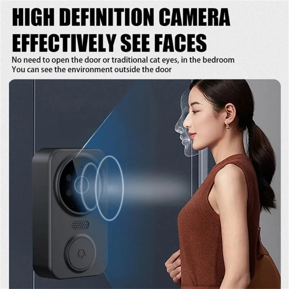 Smart Video Doorbell Camera Wireless, 1080P HD with Night Vision, 2.4G WiFi, Motion Detection, 2-Way Audio, and Cloud Service