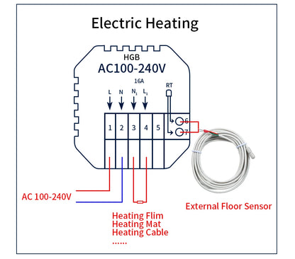 Smart Thermostat Wifi/NO Wifi Tuya Electric Floor Heating Temperature Controller Water/Gas Boiler Smart Life Work With Alexa
