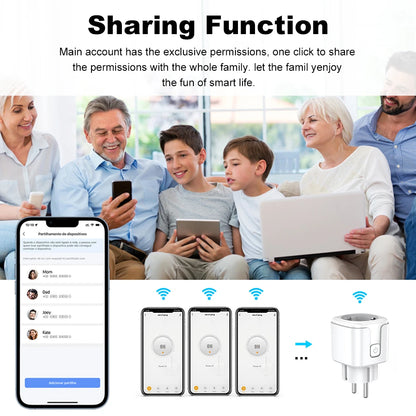 Zigbee2MQTT EU Smart Plug 20A Smart Socket With Power Monitoring Timing Function APP Voice Control Home Assistant