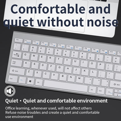 Bluetooth 5.0 &amp; 2.4G Wireless Keyboard and Mouse Combo Mini Multimedia Keyboard Mouse Set for Laptop PC TV iPad Macbook Android