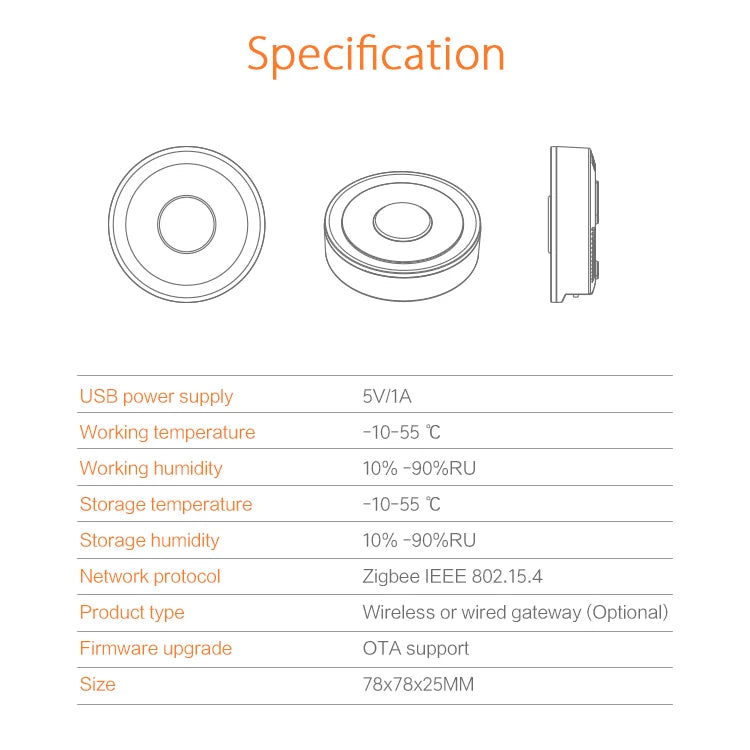 Tuya Smart Life ZigBee Smart Wireless/Wired Gateway Hub Home Smart Bridge Remote Linkage Devices WiFi Central Control Host