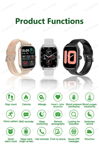 Smart Watch Men 2.01 Inch AMOLED Screen Waterproof 
