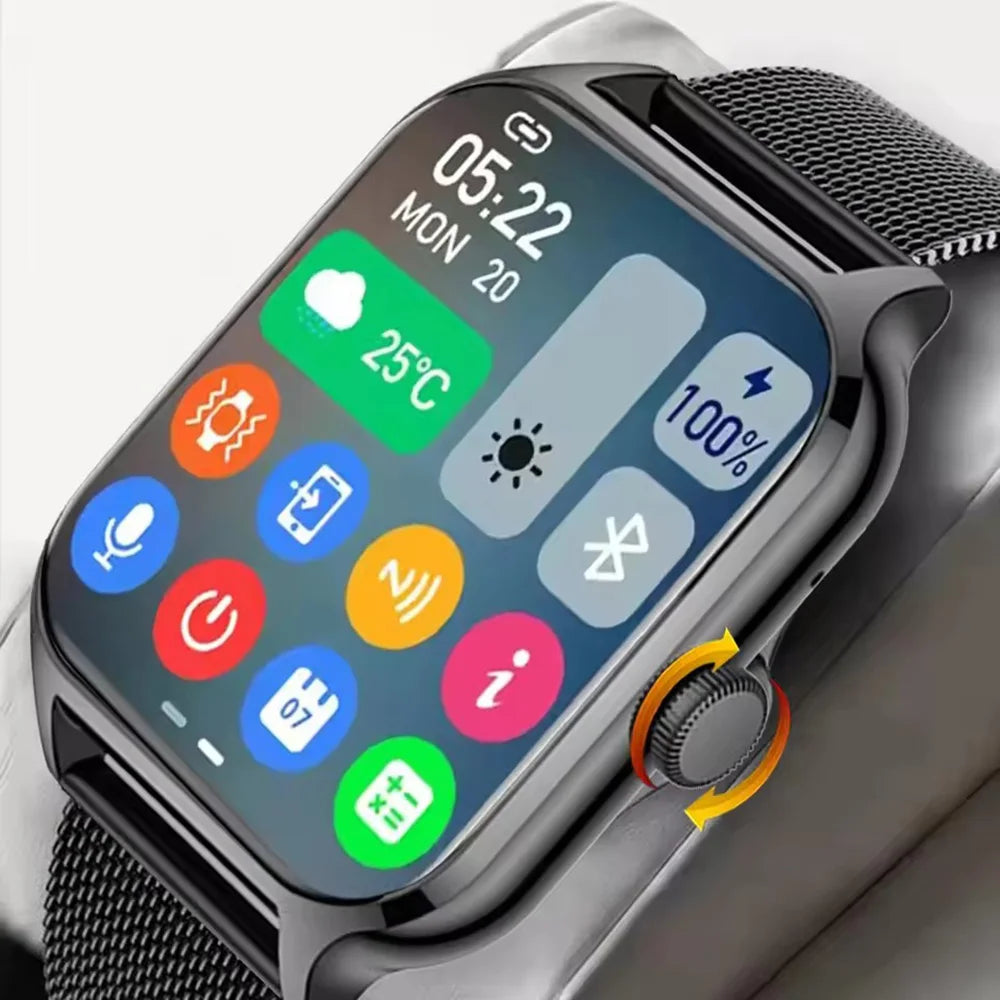 Smart Watch Men 2.01 Inch AMOLED Screen Waterproof 