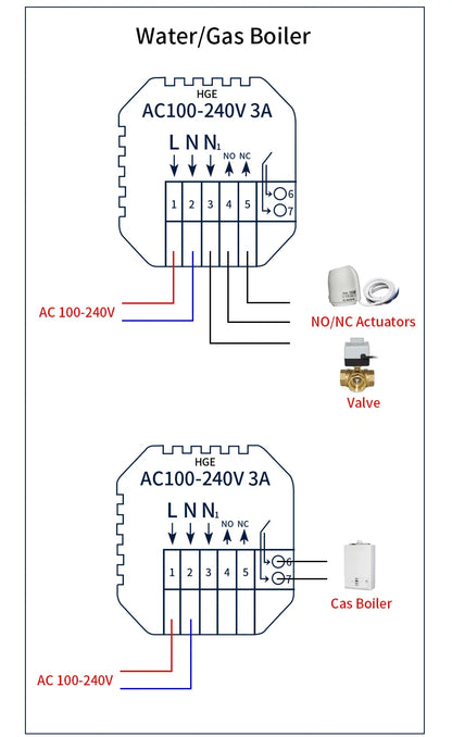 WiFi Smart Thermostat Temperature Controller Tuya Smart Life For Floor Heating Electric/Water Gas Boiler Works With Alexa Alice