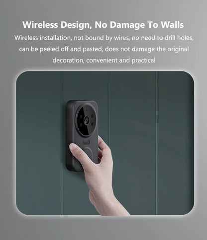 WiFi Smart Video Doorbell Camera Night Vision Smart Visual Doorbell Tuya APP Remote Monitoring Door Bell for Home Security