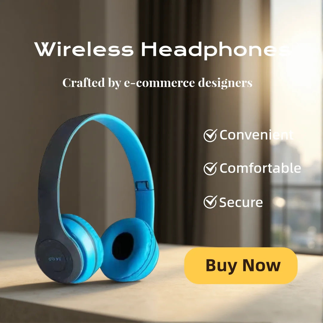 Hifi Sound Bluetooth Headphones Wireless Over-Ear Headsets 