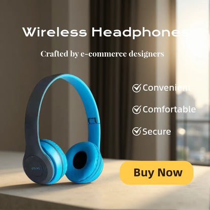 Hifi Sound Bluetooth Headphones Wireless Over-Ear Headsets 