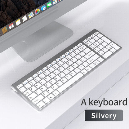 Bluetooth 5.0 &amp; 2.4G Wireless Keyboard and Mouse Combo Mini Multimedia Keyboard Mouse Set for Laptop PC TV iPad Macbook Android