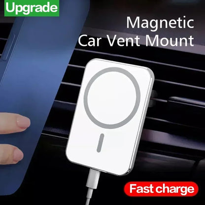 Car Phone Holder Stand Mount 30W Magnetic Car Wireless