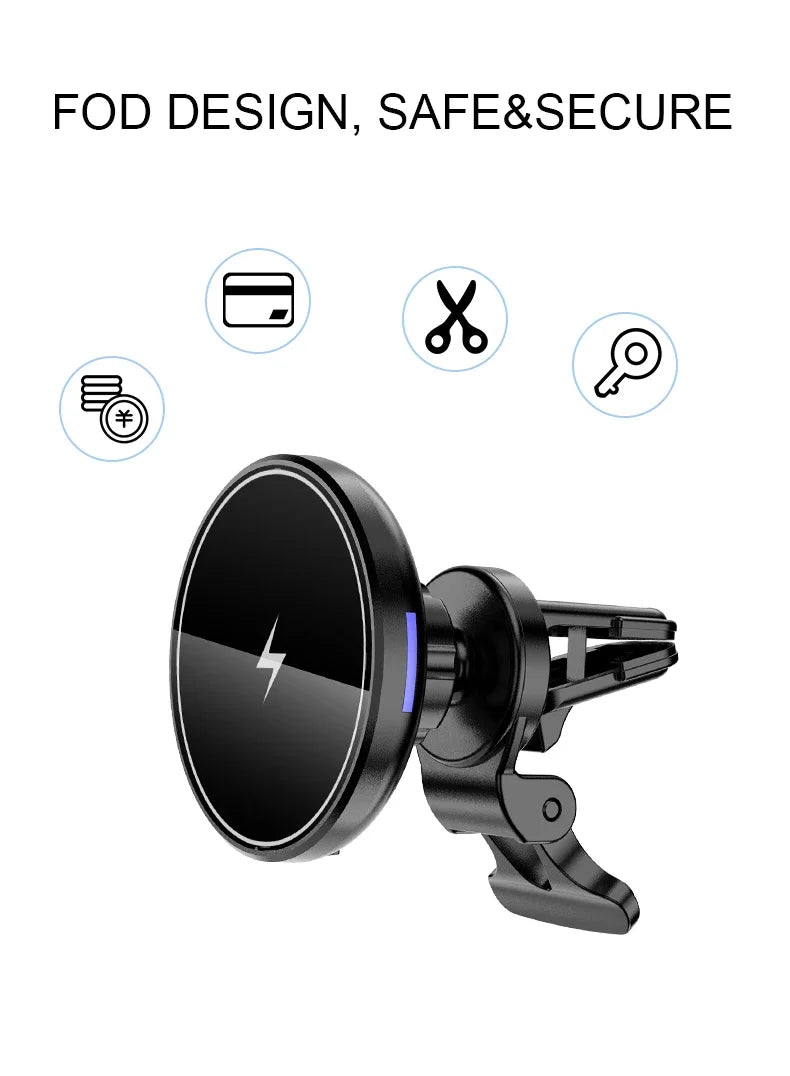 Magnetic Car Wireless Charger Mount for iPhone 