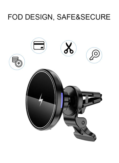 Magnetic Car Wireless Charger Mount for iPhone 