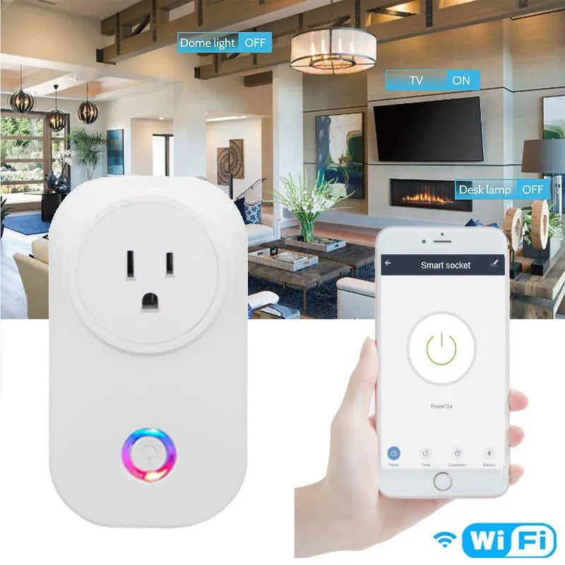 EU Smart Plug WiFi Socket power energy meter 10A/16A Power Monitor Wattmeter Timing Function  watt meter Tuya SmartLife APP