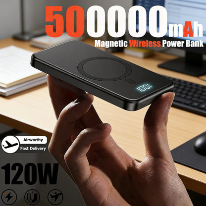 500000mAh Magnetic Wireless Power Bank 3in1 PowerBank