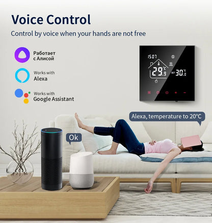 WiFi Smart Thermostat Temperature Controller Tuya Smart Life For Floor Heating Electric/Water Gas Boiler Works With Alexa Alice