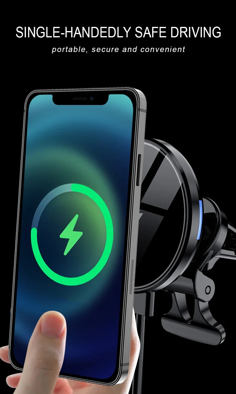Magnetic Car Wireless Charger Mount for iPhone 