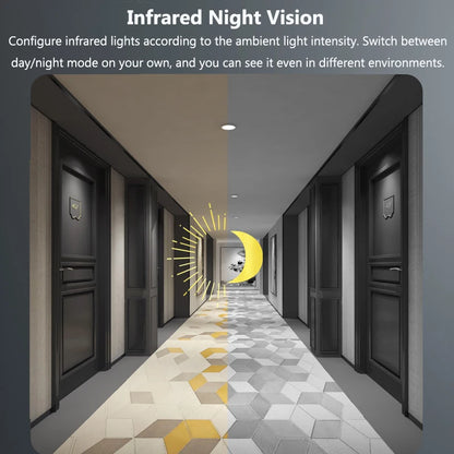 WiFi Smart Video Doorbell Camera Night Vision Smart Visual Doorbell Tuya APP Remote Monitoring Door Bell for Home Security