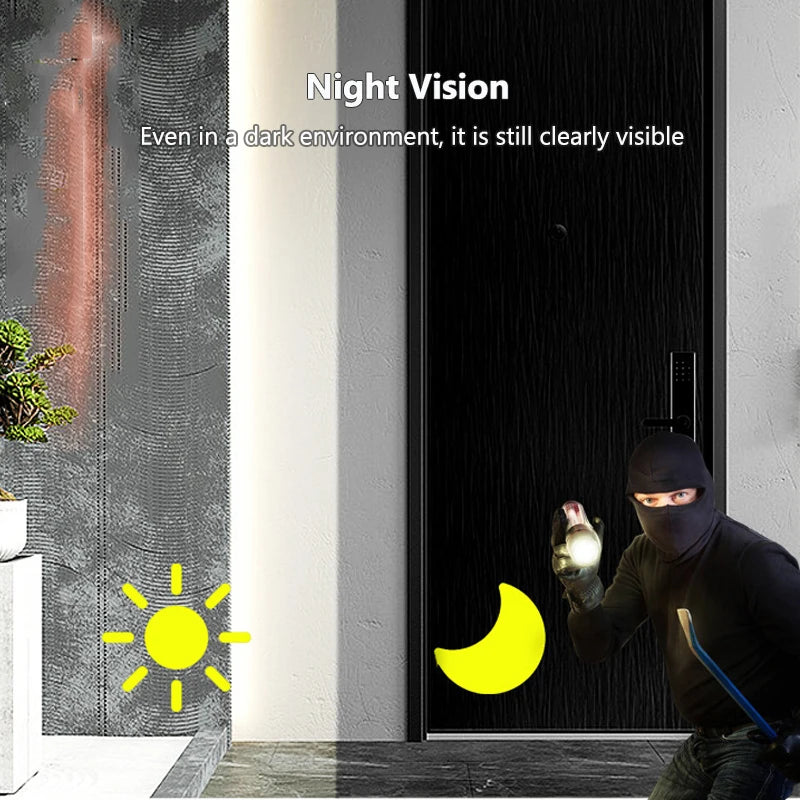 WiFi Smart Video Doorbell Camera Night Vision Smart Visual Doorbell Tuya APP Remote Monitoring Door Bell for Home Security
