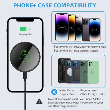 Magnetic Wireless Car Charger Mount 30W Fast Charging 
