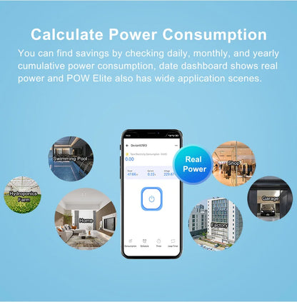 Ewelink Smart WiFi Energy Meter Bidirection 1Way Interruptor Switch with Clamp App Monitor Solar Produced and Consumed Power