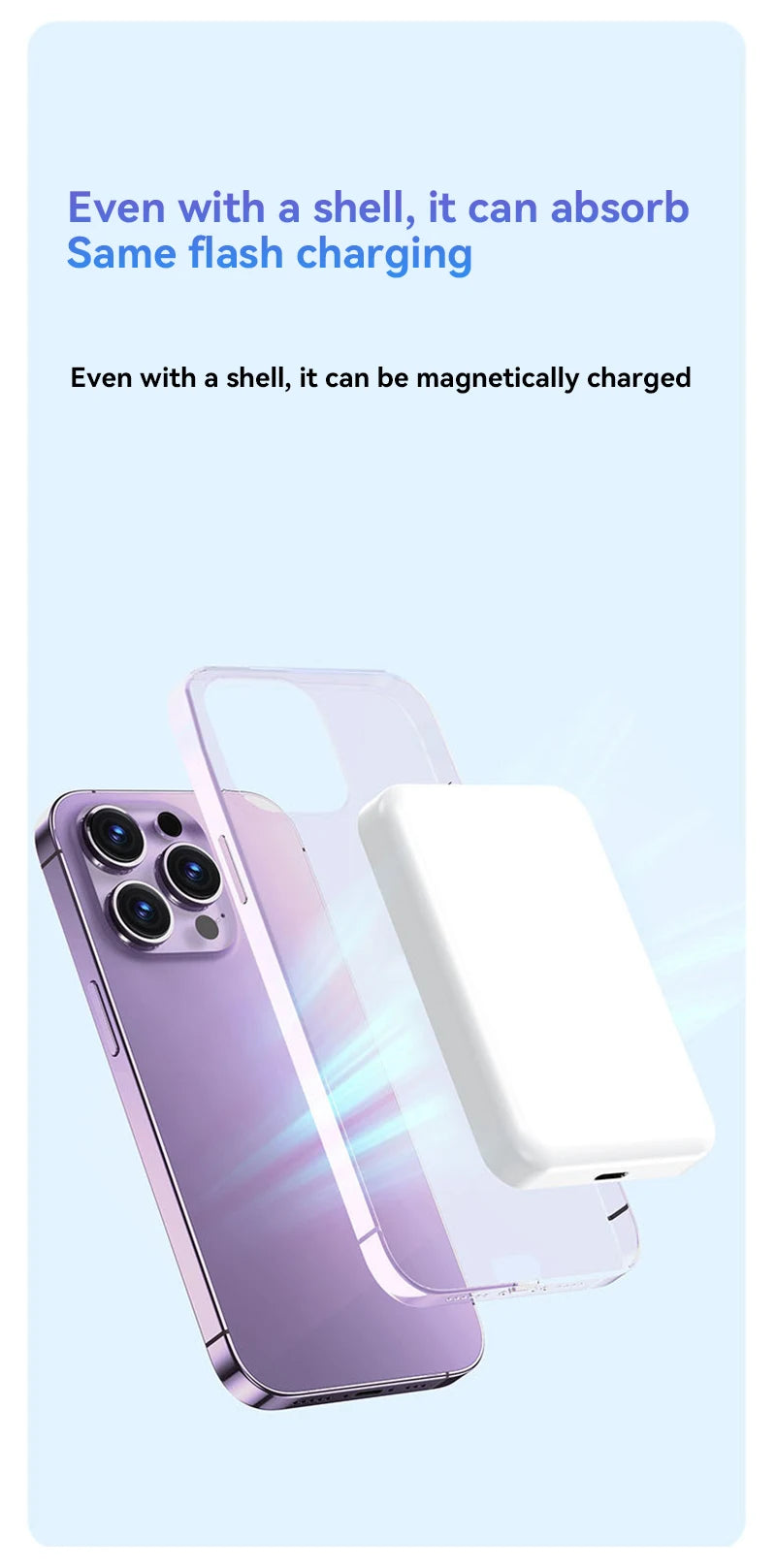 Fast Charging with Wireless Charger Portable Battery for iPhone
