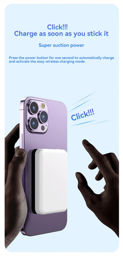 Fast Charging with Wireless Charger Portable Battery for iPhone