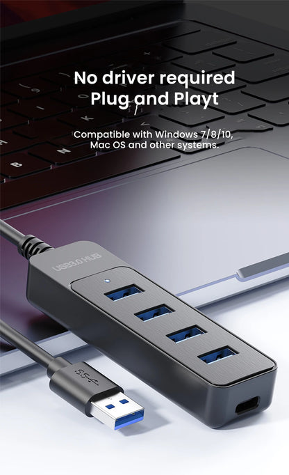 USB 3.0 HUB 4 Port Multi USB 3.0 Splitter Hub