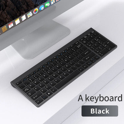 Bluetooth 5.0 &amp; 2.4G Wireless Keyboard and Mouse Combo Mini Multimedia Keyboard Mouse Set for Laptop PC TV iPad Macbook Android