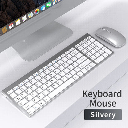 Bluetooth 5.0 &amp; 2.4G Wireless Keyboard and Mouse Combo Mini Multimedia Keyboard Mouse Set for Laptop PC TV iPad Macbook Android