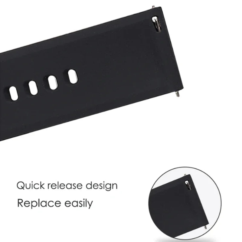 Hot Sell 20MM 22MM Silicone Watch Strap 