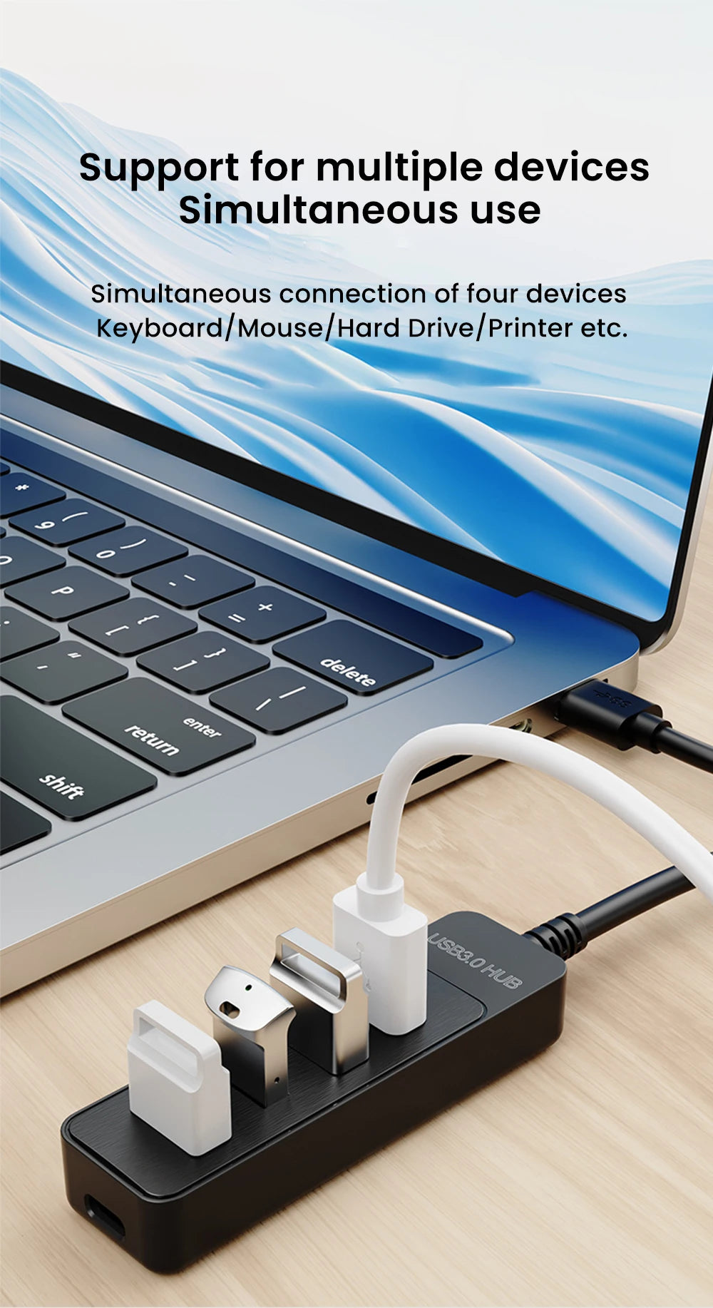 USB 3.0 HUB 4 Port Multi USB 3.0 Splitter Hub