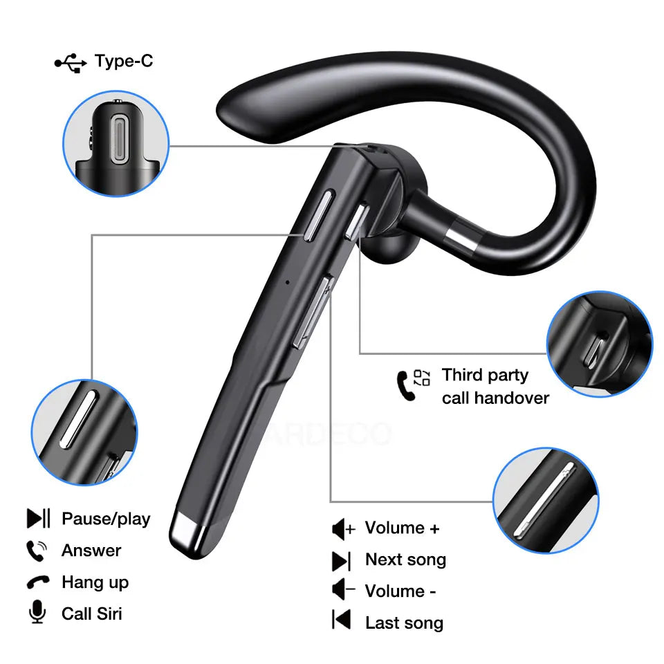 Wireless Headphones With Microphone Bluetooth
