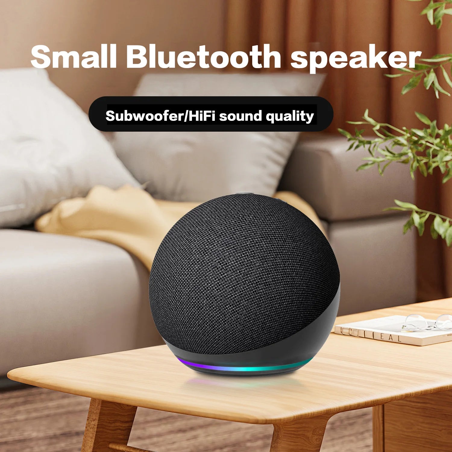 Alaxe Wireless Bluetooth Speaker with 360 Surround Sound 