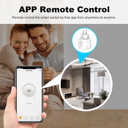 Zigbee2MQTT EU Smart Plug 20A Smart Socket With Power Monitoring Timing Function APP Voice Control Home Assistant